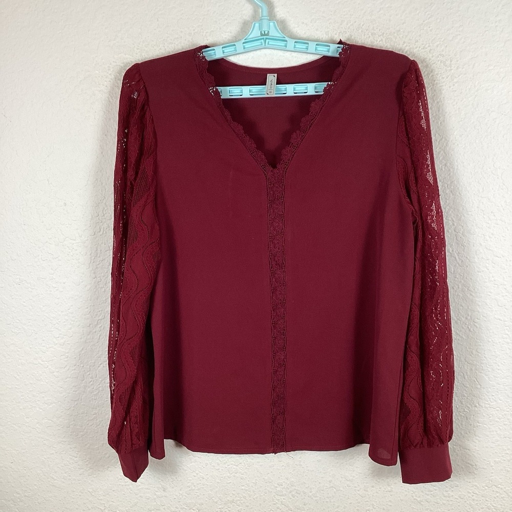 Fashion Womens T Shirt Top Sz S Small Long Sleeve Solid Comfort Stain Good